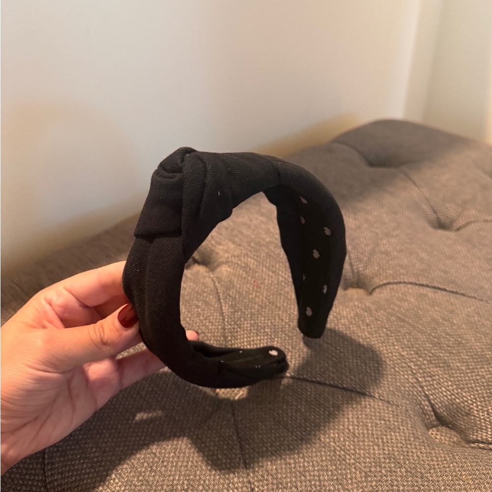 Lele Sadoughi Black Knotted Headband